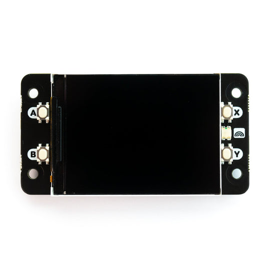 2" IPS LCD screen module for the Magic Box DIY Kit — front view with the four on-device buttons A/B/X/Y and the status LED
